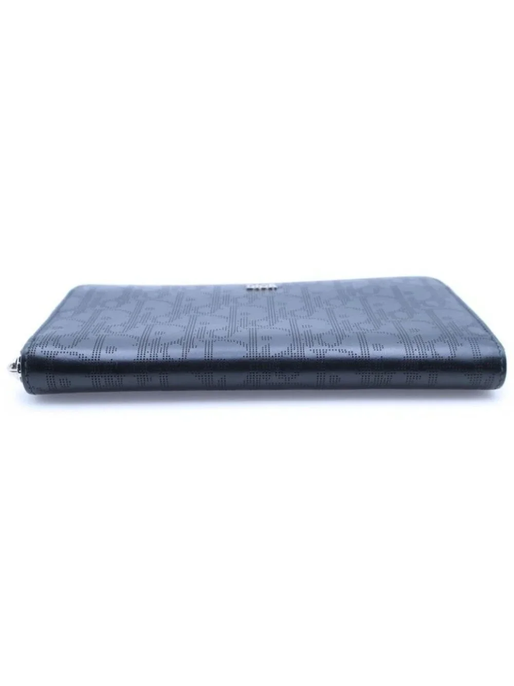 Dior Oblique Galaxy Round Zip Wallet Black
